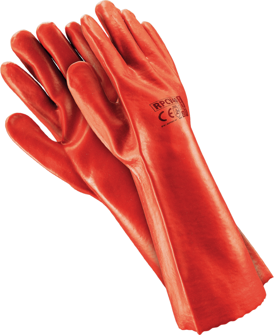 Gumené rukavice pracovné PVC 40 cm