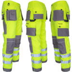 Reflexné montérky PROFI HIVIS GREY GELB