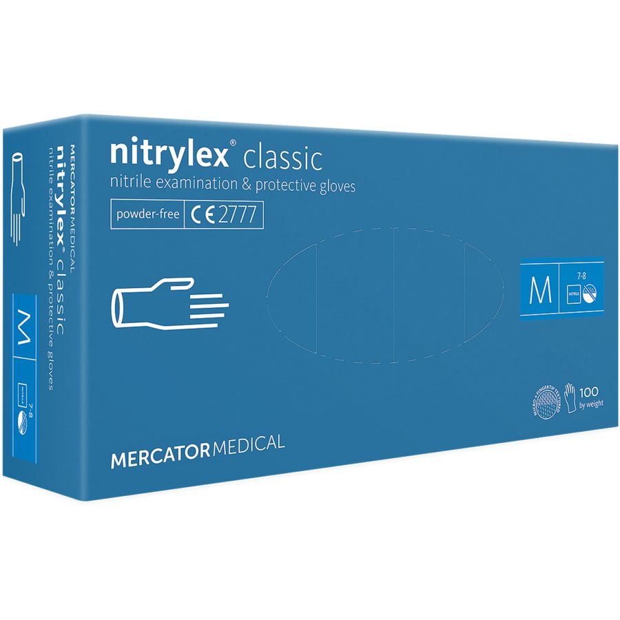 Diagnostické nitrylové rukavice 100ks MERCATOR Nitrylex® BASIC nepúdrované