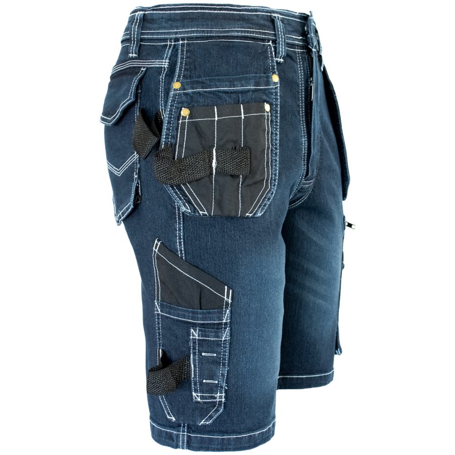 Pracovné rifľové kraťasy JEANS WORK BLUE