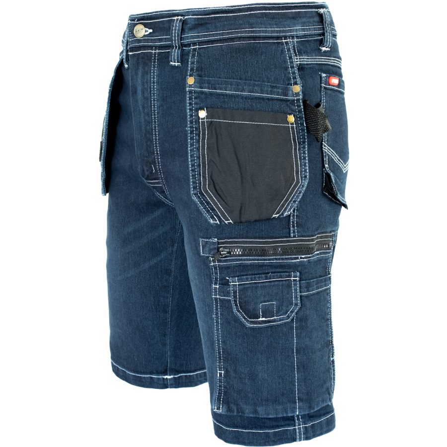 Pracovné rifľové kraťasy JEANS WORK BLUE