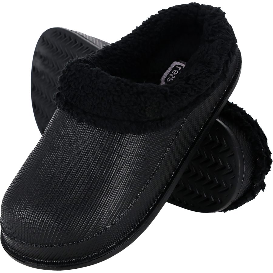 Zateplené šlapky dámske EVA FLUFF BLACK
