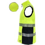 Reflexná zateplená pracovná vesta LASER YELLOW