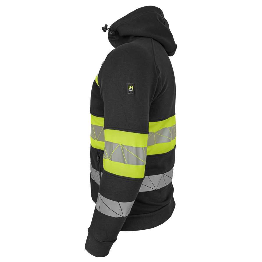 Pracovná reflexná mikina s kapucňou na zips RAUTEX