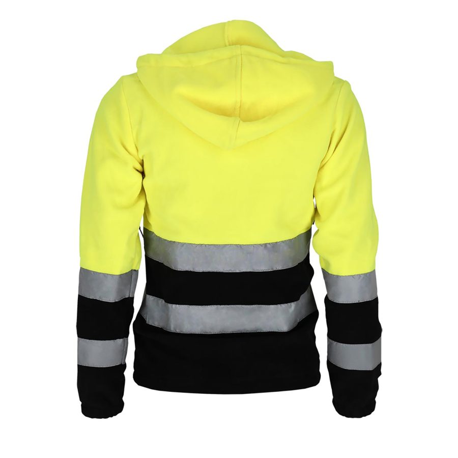 Dámska flísová reflexná mikina s kapucňou MANTIS HOOD YELLOW