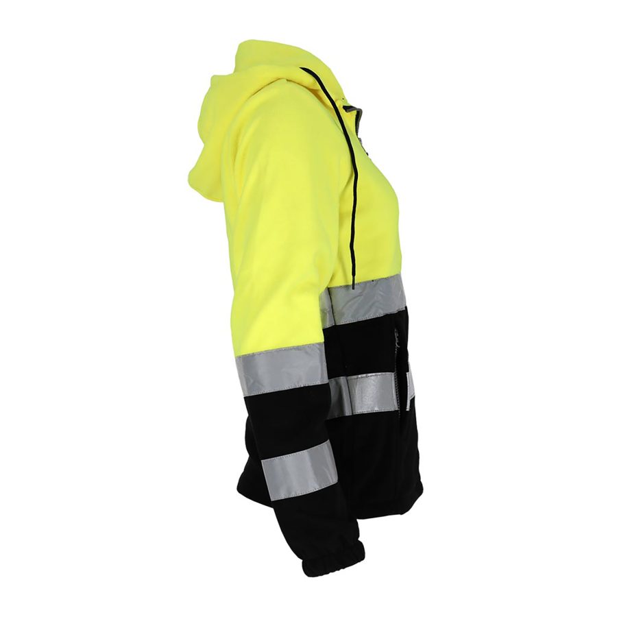 Dámska flísová reflexná mikina s kapucňou MANTIS HOOD YELLOW