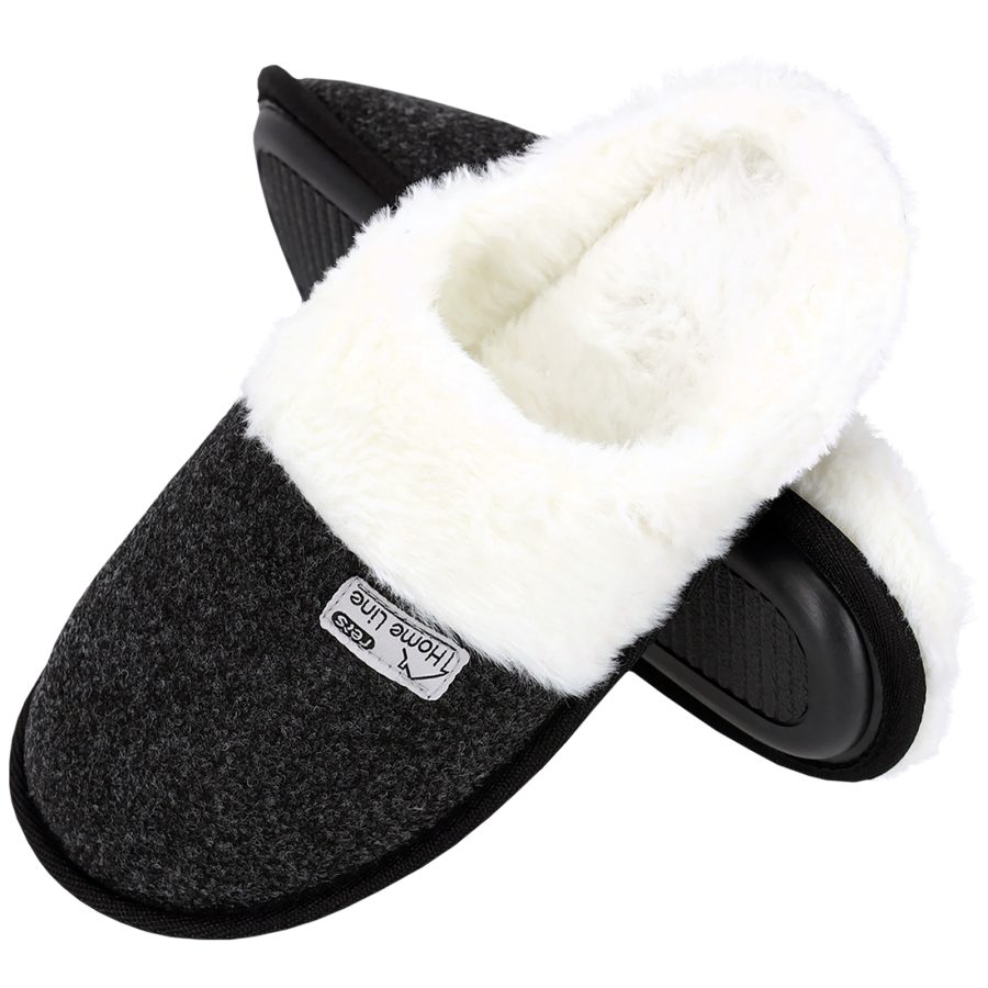 Papuče dámske FUR BLACK