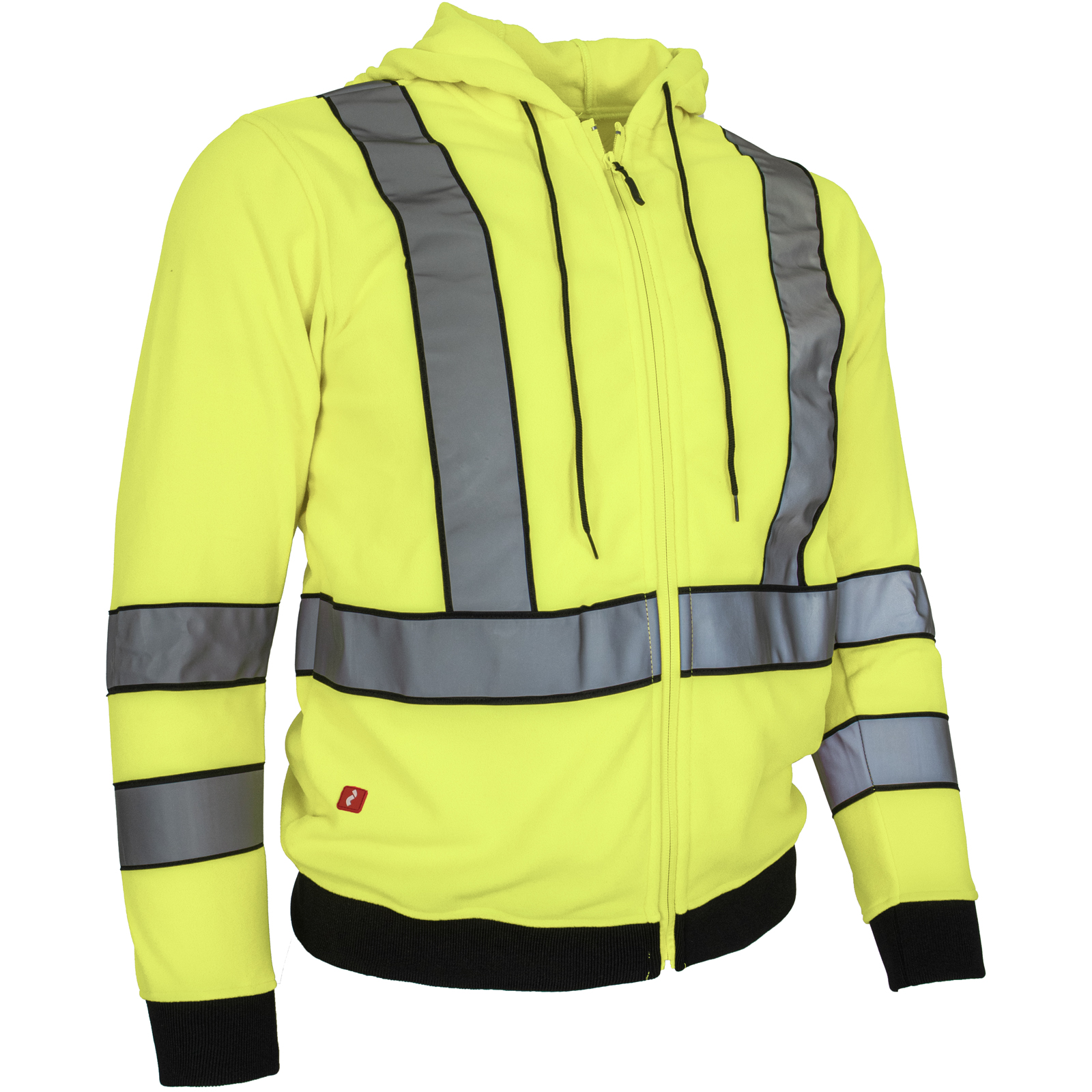 Flísová reflexná mikina s kapucňou na zips LUMINO YELLOW Flísová reflexná mikina s kapucňou na zips LUMINO YELLOW