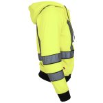 Flísová reflexná mikina s kapucňou na zips LUMINO YELLOW