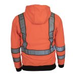 Flísová reflexná mikina s kapucňou na zips LUMINO ORANGE