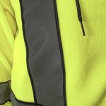 Flísová reflexná mikina s kapucňou na zips LUMINO YELLOW