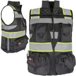 Reflexná vesta s vreckami TYTAN BLACK