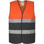 Dvojfarebná reflexná vesta ALEXIS DUAL BLACK