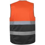 Dvojfarebná reflexná vesta ALEXIS DUAL BLACK