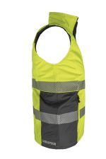 Reflexná zateplená pracovná vesta LASER YELLOW