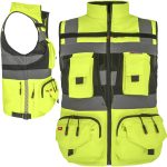 Reflexná vesta s vreckami TYTAN YELLOW