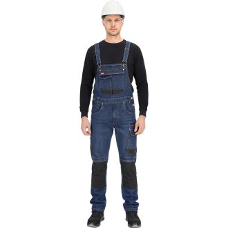 Pracovné rifľové strečové nohavice na traky JEANS STRETCH BLUE