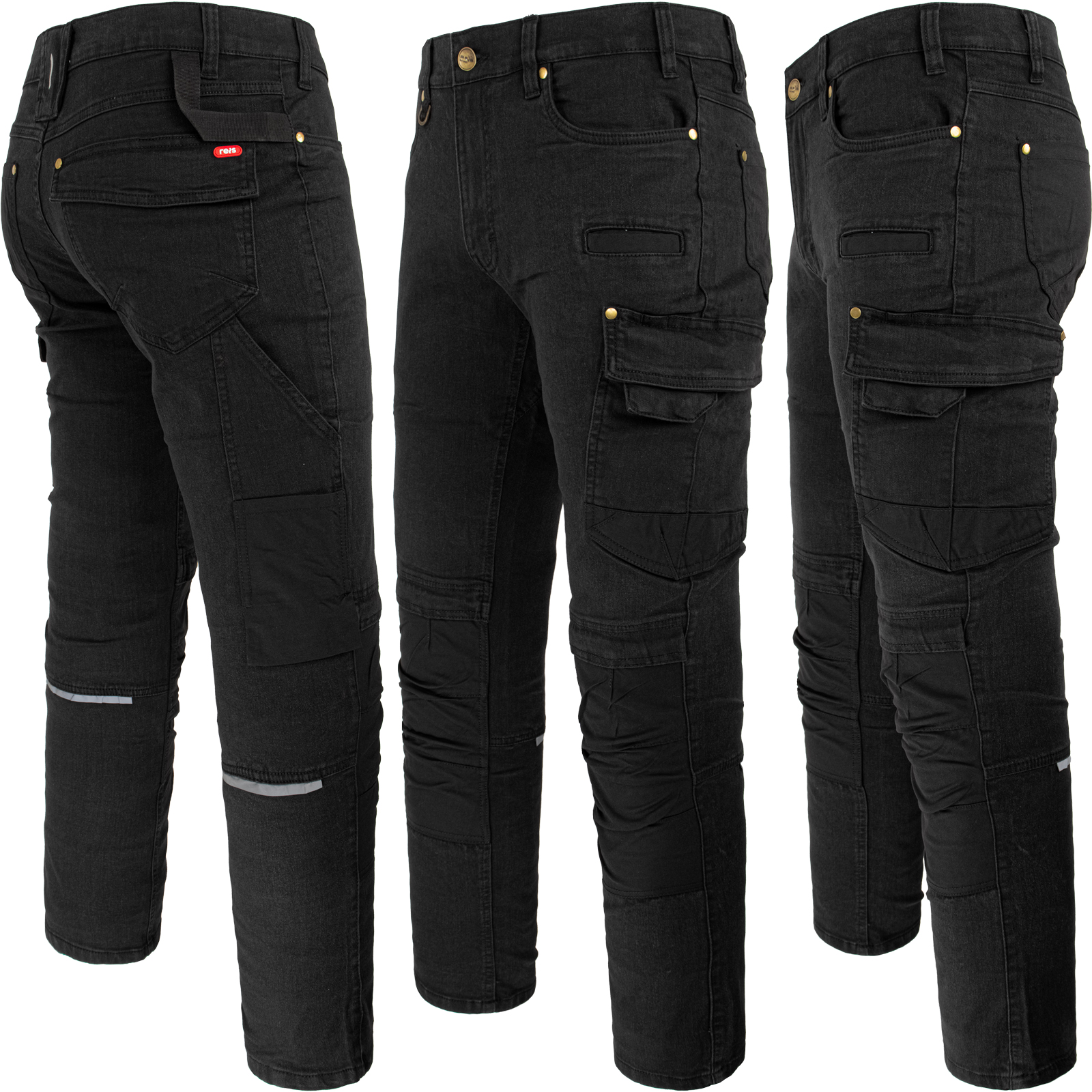Pracovné rifľové nohavice strečové JEANS STRETCH BLACK Pracovné rifľové nohavice strečové JEANS STRETCH BLACK