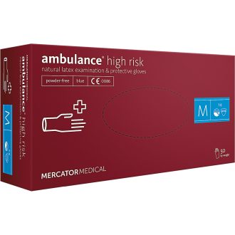 Diagnostické latexové rukavice 50ks MERCATOR Ambulance® High Risk nepúdrované